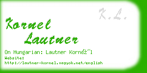 kornel lautner business card